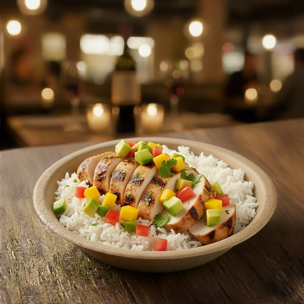 Lime Chicken with Avocado Mango Salsa